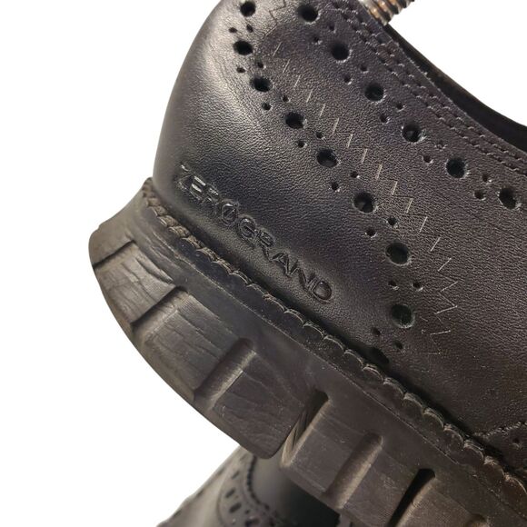 COLE HAAN Shoes ZERØGRAND Mens Size 8.5 Black Oxford Wingtip Sneaker C20719 main image 4